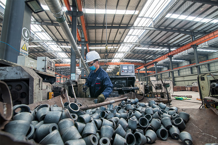 黄骅网架配件-锥头加工车间